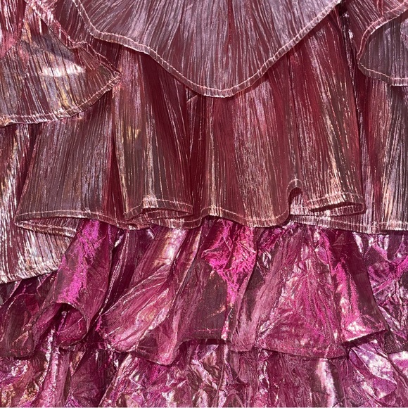 ASOS pink & red ruffle dress, perfect for taylor swift concert!!! ONLY WORN ONCE - Picture 3 of 6